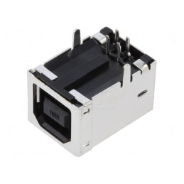 Soclu USB B PCB THT 90° Ecranat Aurit | Electronic-mag.ro | Componente Electronice