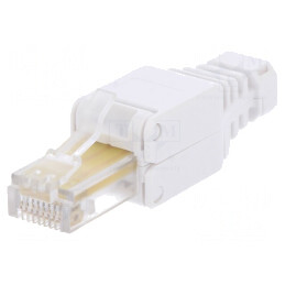 Mufă RJ45 Cat 5e cu Manșon 8P8C 24AWG-26AWG | Electronic-mag.ro | Componente Electronice