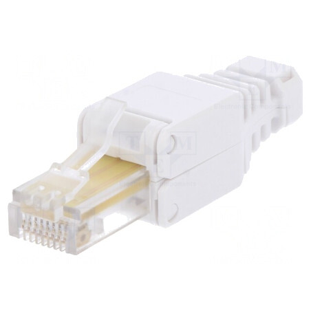 Mufă RJ45 Cat 5e cu Manșon 8P8C 24AWG-26AWG | Electronic-mag.ro | Componente Electronice