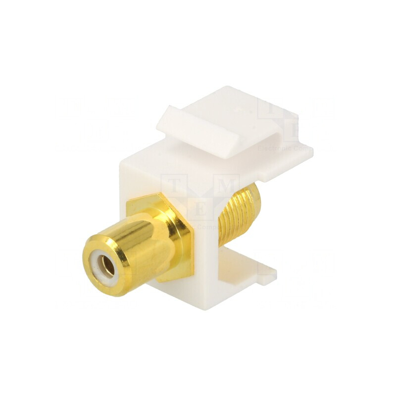 Adaptor Keystone Mamă Dublu Aurit Galben | Electronic-mag.ro | Componente Electronice