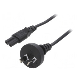 Cablu Alimentare 10A 1m 2x0,75mm2 PVC Mufă IEC C7 | Electronic-mag.ro | Componente Electronice