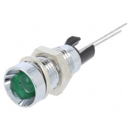 Lampă LED Verde Ø8mm pentru PCB | Electronic-mag.ro | Componente Electronice