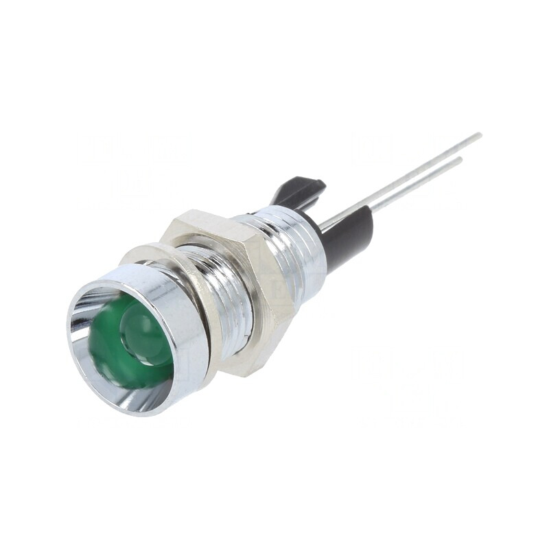 Lampă LED Verde Ø8mm pentru PCB | Electronic-mag.ro | Componente Electronice