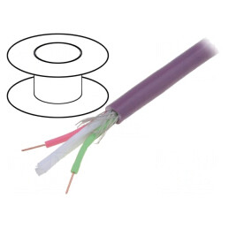 Cablu PROFIBUS 1x2x22AWG Cu PVC Violet 500m
