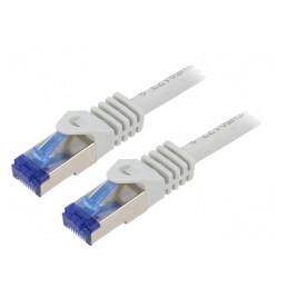 Patch cord S/FTP Cat 6a gri 0.5m LSZH | Electronic-mag.ro | Componente Electronice