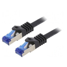 Patch Cord S/FTP Cat 6a Negru 0.5m | Electronic-mag.ro | Componente Electronice