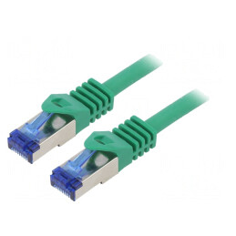 Patch cord S/FTP Cat 6a 0,5m Verde | Electronic-mag.ro | Componente Electronice