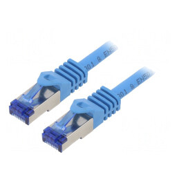 Patch Cord S/FTP Cat 6a Albastru 0.5m | Electronic-mag.ro | Componente Electronice