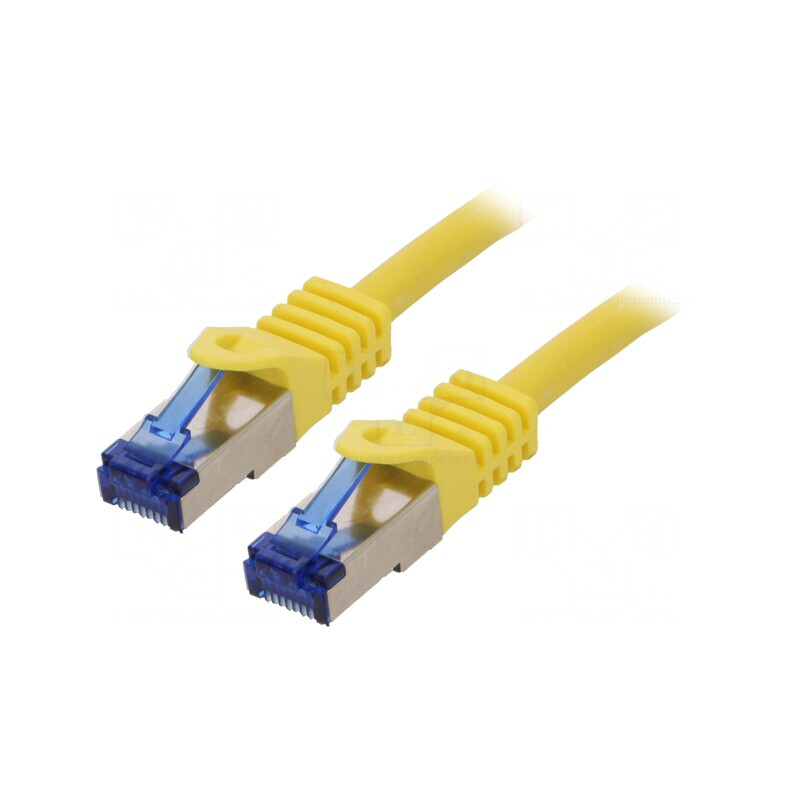 Patch Cord S/FTP Cat6a Galben 0.5m LSZH | Electronic-mag.ro | Componente Electronice