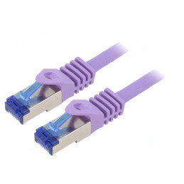 Patch Cord S/FTP Cat6a LSZH Violet 0.5m | Electronic-mag.ro | Componente Electronice