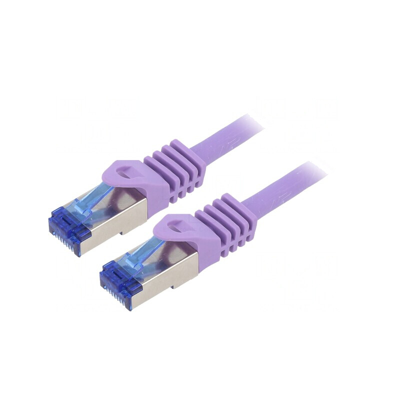 Patch Cord S/FTP Cat6a LSZH Violet 0.5m | Electronic-mag.ro | Componente Electronice