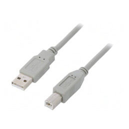 Cablu USB 2.0 A-B 1m Gri | Electronic-mag.ro | Componente Electronice