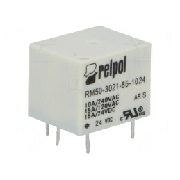 Releu Electromagnetic SPST-NO 24VDC 15A 10A/240VAC | Electronic-mag.ro | Componente Electronice