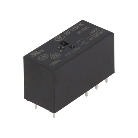 Releu Electromagnetic DPDT 24VDC 8A PCB | Electronic-mag.ro | Componente Electronice