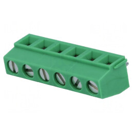 Regletă Conexiuni PCB 90° 5.08mm 6 Piste 10A | Electronic-mag.ro | Componente Electronice