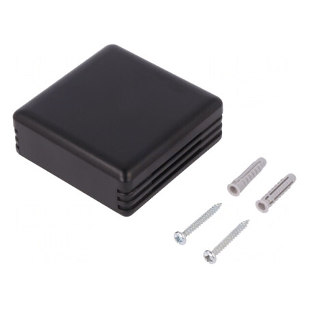 Carcasă alarmă ABS neagră 71x71x27mm | Electronic-mag.ro | Componente Electronice