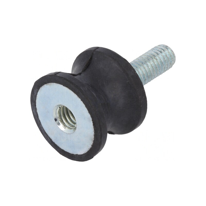 Atenuator de Vibrații M6 20mm Guma 15mm 247N | Electronic-mag.ro | Componente Electronice