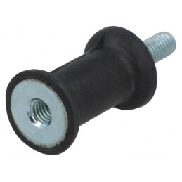 Atenuator de Vibrații M6 20mm Guma 30mm 328N | Electronic-mag.ro | Componente Electronice