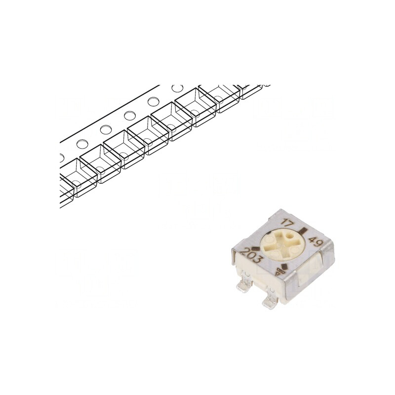 Potențiometru 20kΩ 250mW SMD | Electronic-mag.ro | Componente Electronice