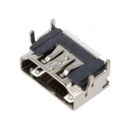 Conector HDMI 19 pini SMT Paladiu și Nichel | Electronic-mag.ro | Componente Electronice