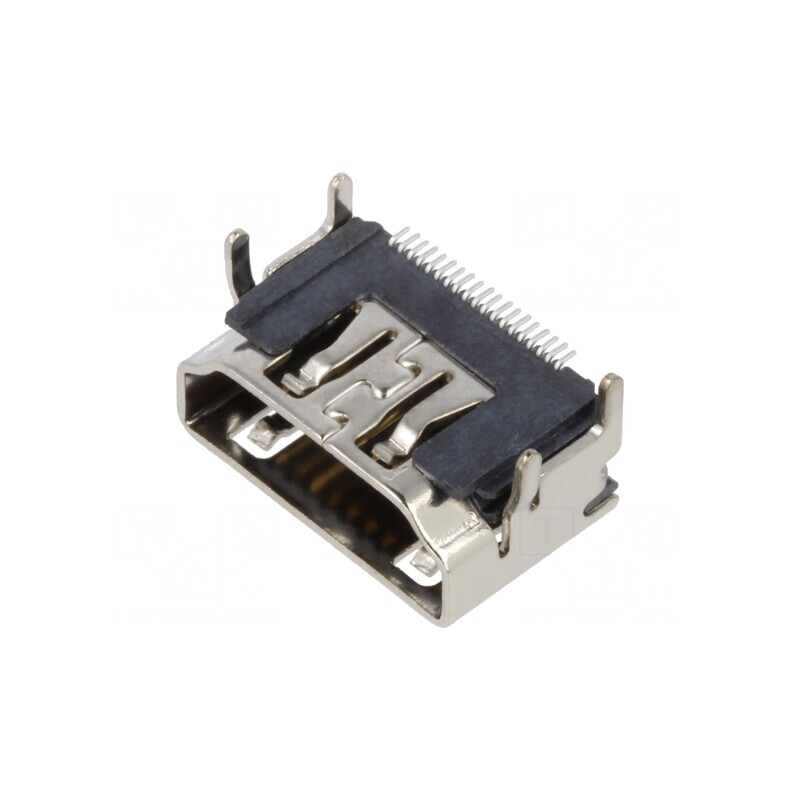Conector HDMI 19 pini SMT Paladiu și Nichel | Electronic-mag.ro | Componente Electronice