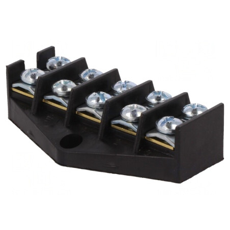 Regletă Conexiuni Terminal cu Șurub 10mm2 57A 5 Piste | Electronic-mag.ro | Componente Electronice