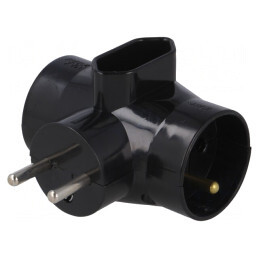 Conector Alimentare AC 3x Soclu Negru | Electronic-mag.ro | Componente Electronice