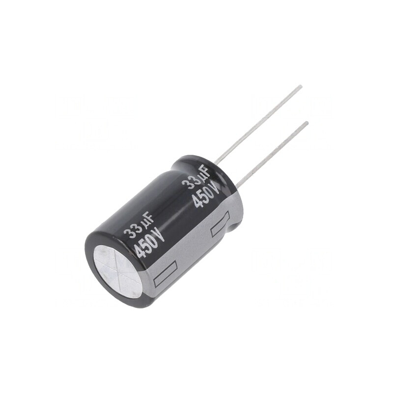 Condensator electrolitic THT 33uF 450VDC 16x25mm | Electronic-mag.ro | Componente Electronice