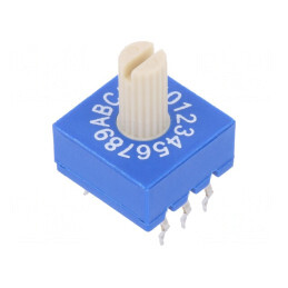 Întrerupător codificare HEX/BCD 16 poziții THT | Electronic-mag.ro | Componente Electronice