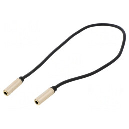Cablu Audio Jack 3,5mm 3pin 0,3m Negru | Electronic-mag.ro | Componente Electronice
