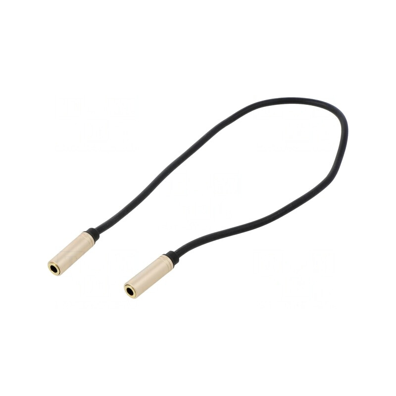 Cablu Audio Jack 3,5mm 3pin 0,3m Negru | Electronic-mag.ro | Componente Electronice