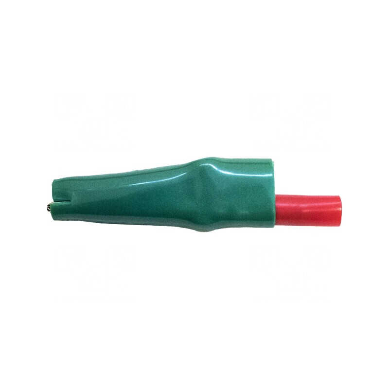 Bornă crocodil 10A verde 7.9mm | Electronic-mag.ro | Componente Electronice