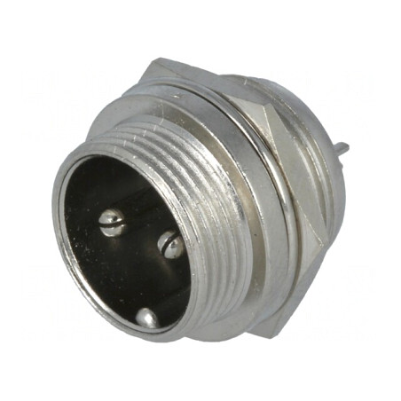 Soclu Microfon 2-Pin Montare Panou | Electronic-mag.ro | Componente Electronice
