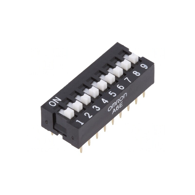 Comutator DIP-SWITCH 9 Secțiuni ON-OFF 24VDC | Electronic-mag.ro | Componente Electronice