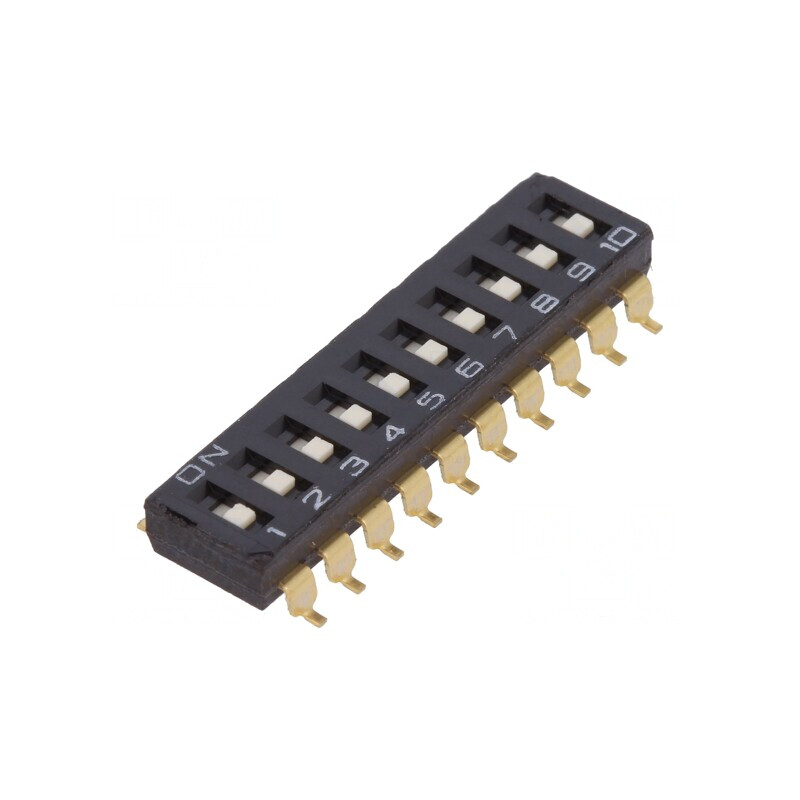 Comutator DIP-SWITCH 10 Secțiuni ON-OFF 0,025A 24VDC | Electronic-mag.ro | Componente Electronice