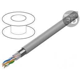 Cablu F/UTP 200 4x2x26AWG PVC Gri 5.4mm | Electronic-mag.ro | Componente Electronice