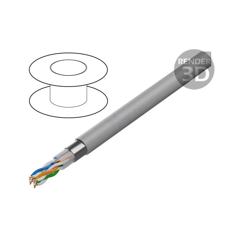 Cablu F/UTP 200 4x2x26AWG PVC Gri 5.4mm | Electronic-mag.ro | Componente Electronice Cablu F/UTP 200 4x2x26AWG PVC Gri 5.4mm | Electronic-mag.ro | Componente Electronice