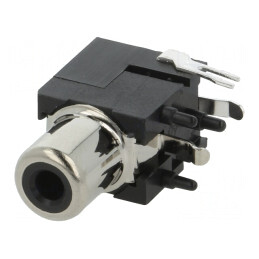 Soclu RCA Mamă 90° THT PCB | Electronic-mag.ro | Componente Electronice