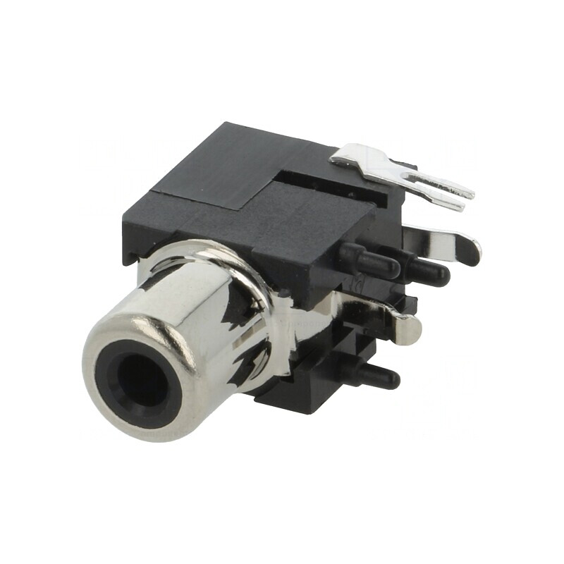 Soclu RCA Mamă 90° THT PCB | Electronic-mag.ro | Componente Electronice