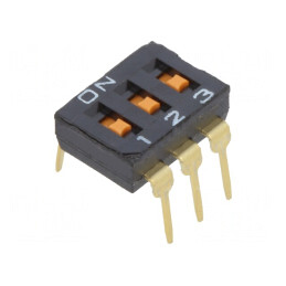 Comutator DIP-SWITCH 3 Secțiuni ON-OFF 24VDC | Electronic-mag.ro | Componente Electronice