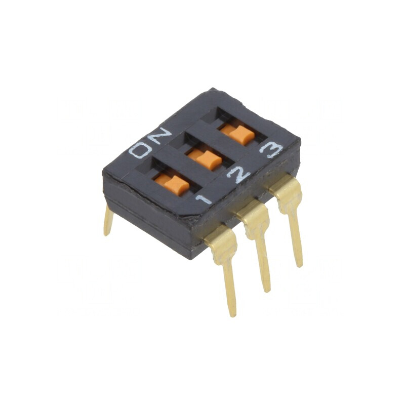Comutator DIP-SWITCH 3 Secțiuni ON-OFF 24VDC | Electronic-mag.ro | Componente Electronice