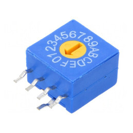 Întrerupător Codificare HEX/BCD 16 Poz THT | Electronic-mag.ro | Componente Electronice