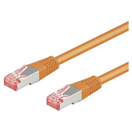 Patch cord portocaliu 0,5m S/FTP 6a LSZH 27AWG | Electronic-mag.ro | Componente Electronice