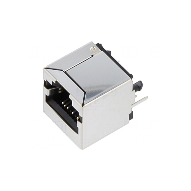 Soclu RJ45 Cat 5e Ecranat 8p8c PCB | Electronic-mag.ro | Componente Electronice