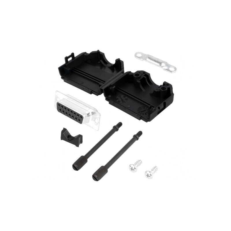 Mufă Mamă 15-PIN D-Sub Kit Complet pentru Lipire pe Cablu | Electronic-mag.ro | Componente Electronice Mufă Mamă 15-PIN D-Sub Kit Complet pentru Lipire pe Cablu | Electronic-mag.ro | Componente Electronice