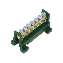 Regletă de Conexiuni 16mm2 7 Borne Verde | Electronic-mag.ro | Componente Electronice