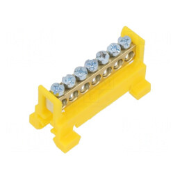 Regletă de Conexiuni cu 7 Borne Galbenă | Electronic-mag.ro | Componente Electronice