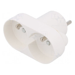 Spliter Alimentare AC 250V Alb 16A IP20 | Electronic-mag.ro | Componente Electronice