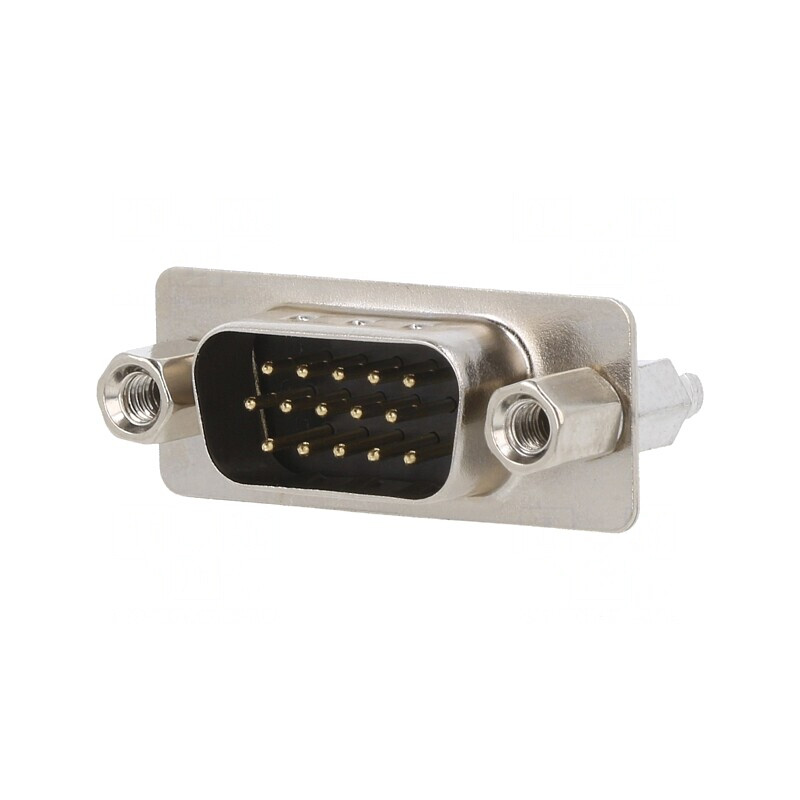 D-Sub 15-Pin Soclu Tată Montare Panou Drept Lipire | Electronic-mag.ro | Componente Electronice
