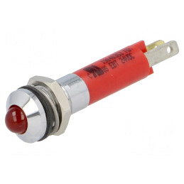 Lampă LED de Control Roșie 24V Ø8mm IP40 | Electronic-mag.ro | Componente Electronice